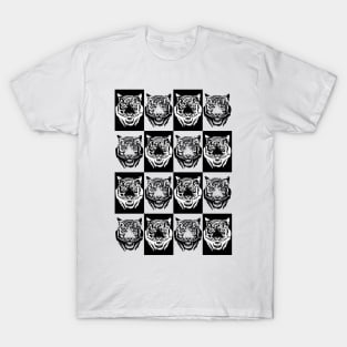 Tiger Face Checkerboard T-Shirt